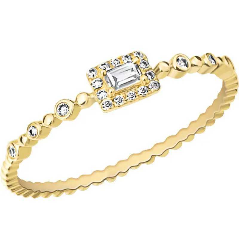 925 Sterling Silver Cubic Zirconia Rings Exquisite Wedding Band Accories for Women Newly Designed Statement JewelryXJ250514