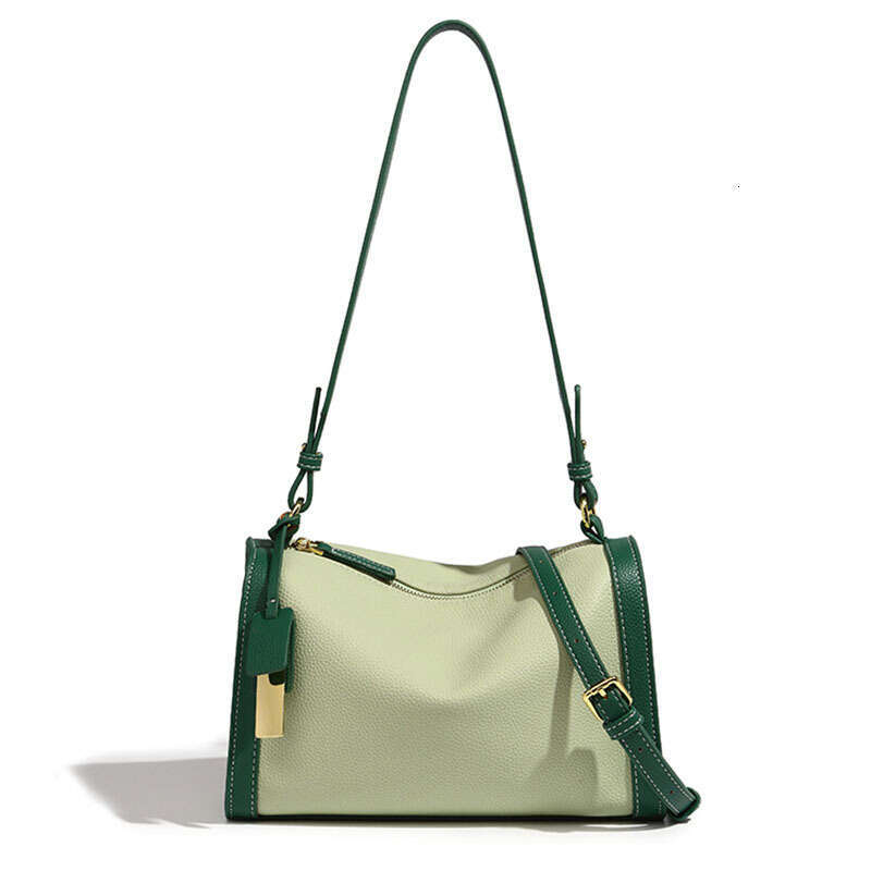 Women's 2024 New Top Layer Cowhide Single Shoulder Crossbody Tote High-End Feeling Bag, Women's Leather Pillow Bag