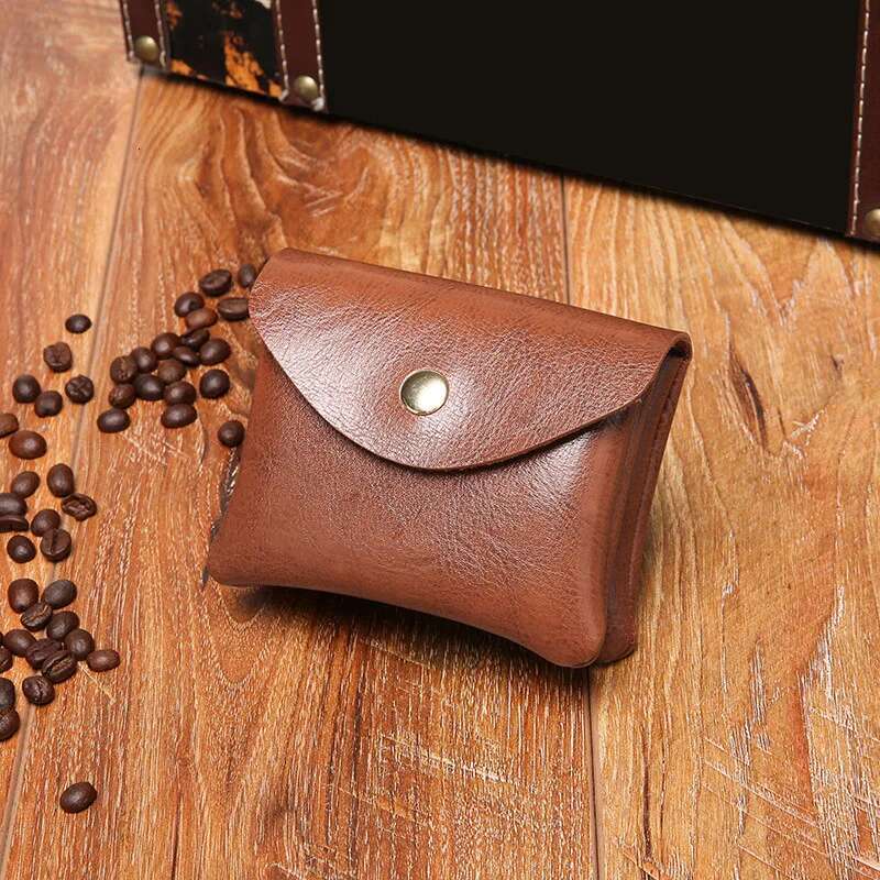 Double Layer Credit ID Card Holder Slim Leather Wallet with Coin Pocket Man Money Bag Case for Men Mini Women Business Purse