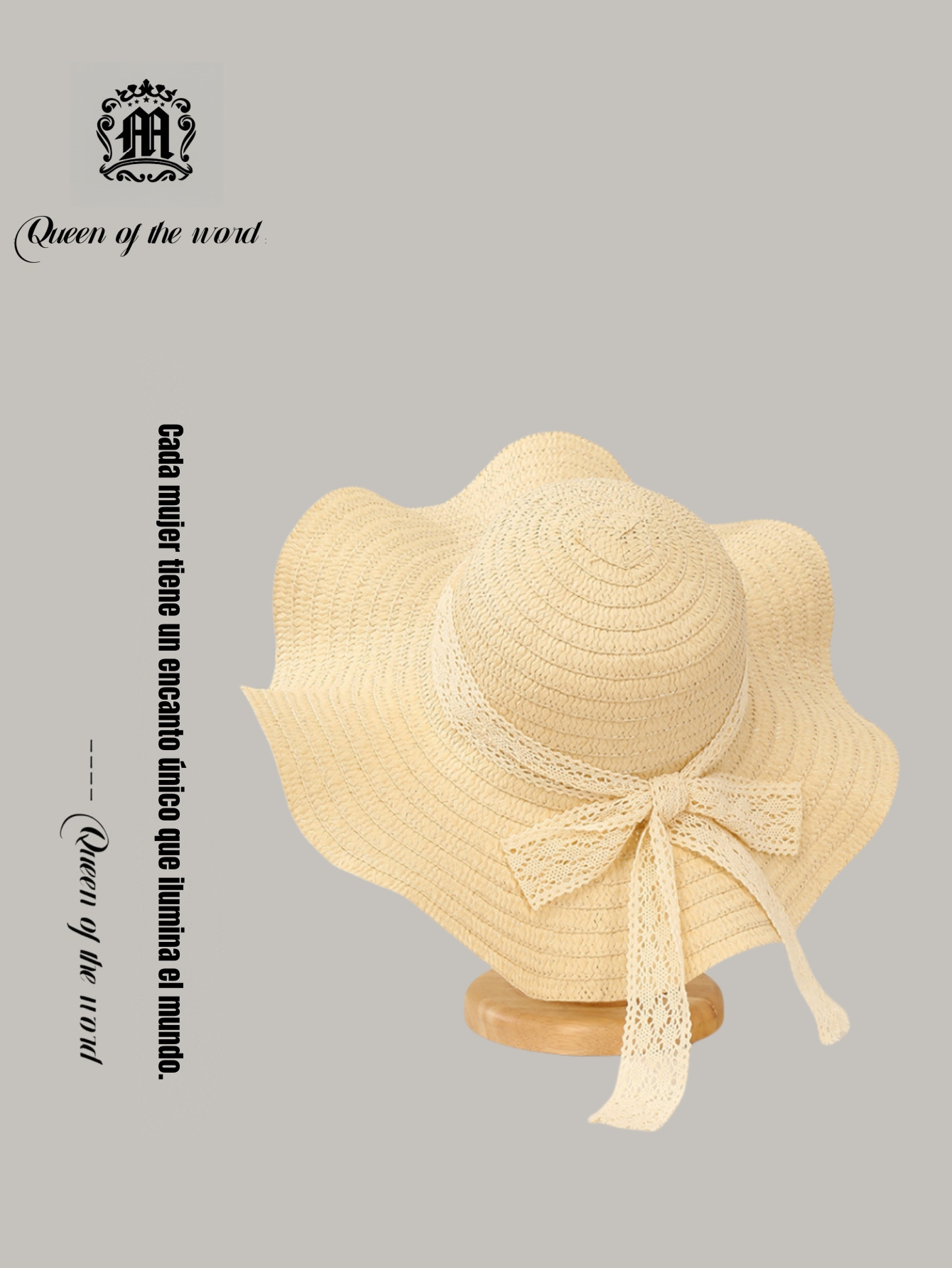 queen of the word 2 Women's sweet straw hat Women's small fresh lace sun hat bow sun hat seaside beach hat