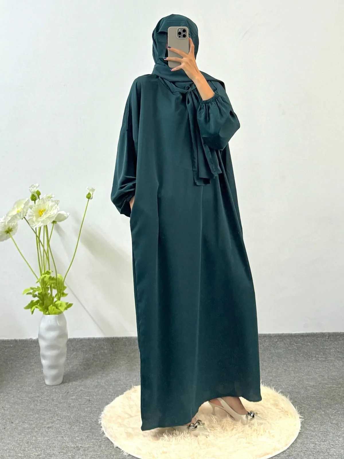 Modesty Prayer Dress Women Jilbabs Kaftan Muslim Abayas Dubai Robe Hijab Smocking Slve Ramadan Dresses Islamic Clothing X250514