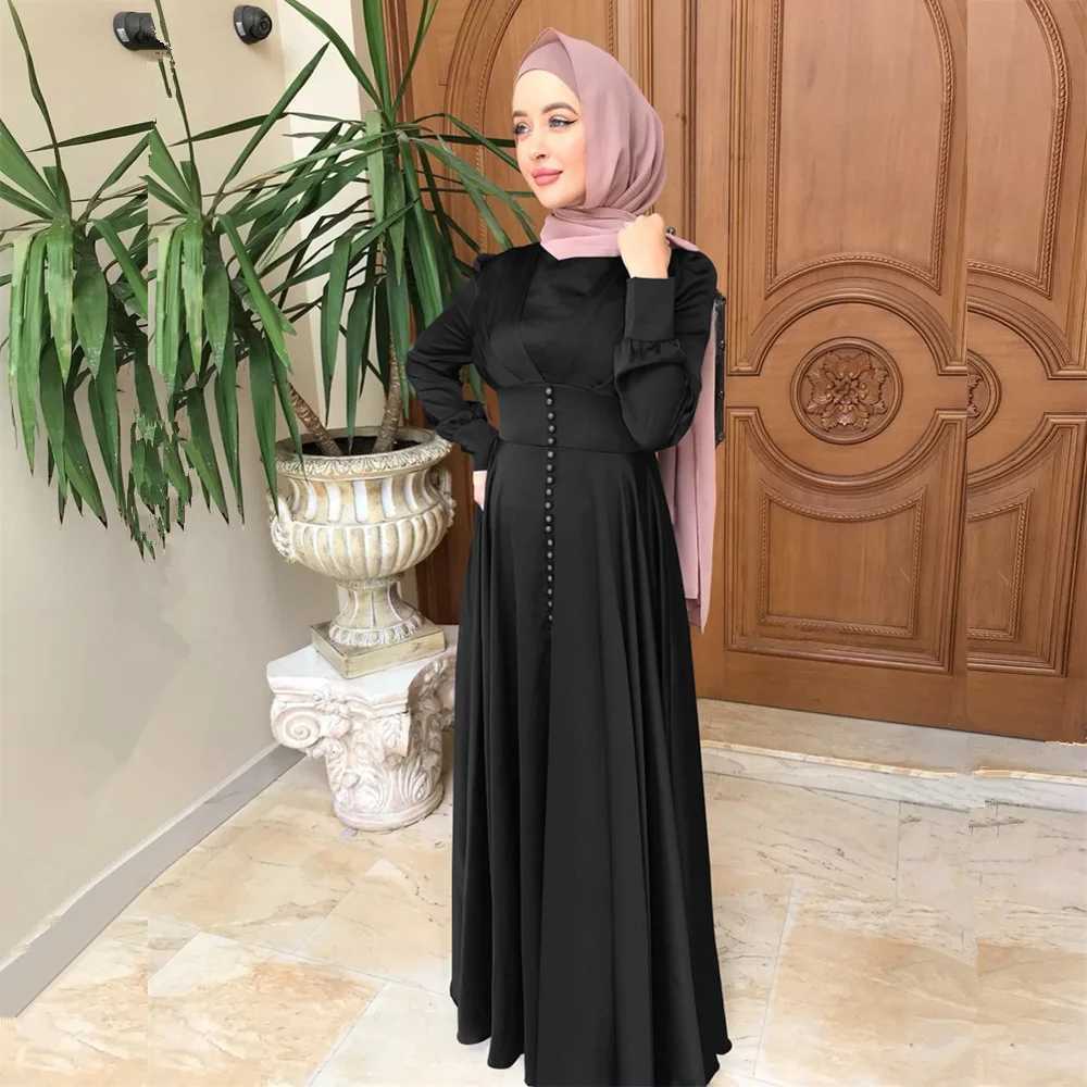 Muslim Abayas For Women Grn Kaftan Morocco Dresses Middel East Clothing Long Slve Solid Clothing X250514
