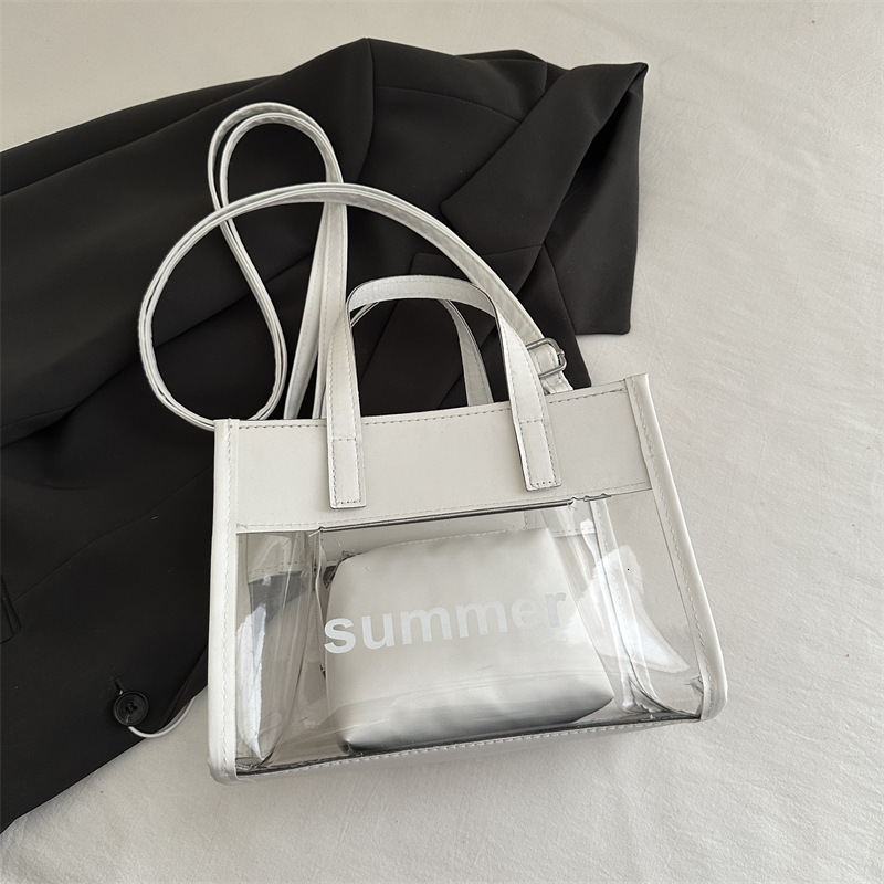 Fashion Capacity Transparent Large For Women 2025 New Trendy Internet Luxury Bag Celebrity Versatile Spring Jelly Bag Single New Free Delivery Designe