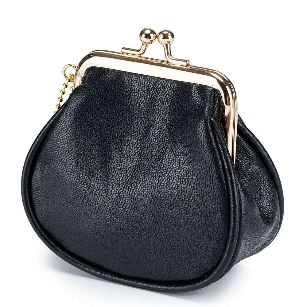 New Women Wallets Female Genuine Leather Purses Cute Mini Hasp Wallet Fashion Soft Small Cowhide Money Bag Coin Card Holders