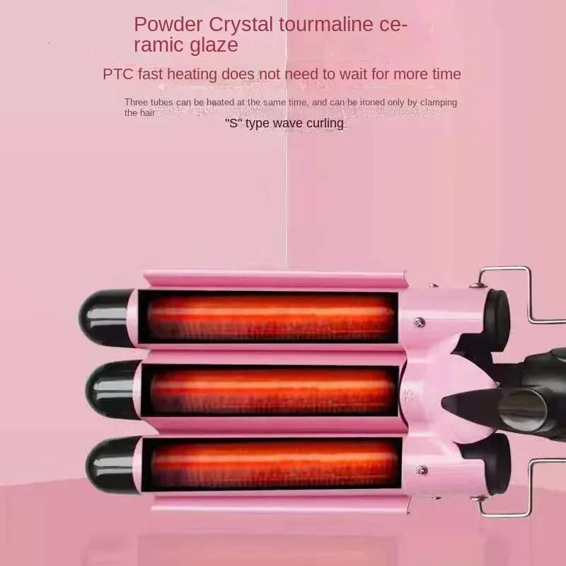 Electric Stick Egg Roll Korean Style Water Ripple Perm Three-tube Curling Iron Wave Waver Styling Tools Hair Styler Wand