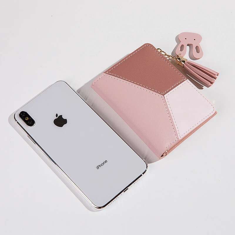 PU Women's Wallet Made of Leather Women Card Holder Foldable Portable Lady Coin Purses