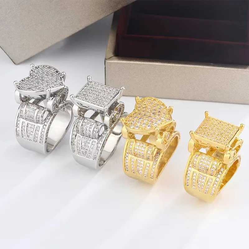 New Hip Hop Micro-Inset Zircon Ring For Women 925 Silver Full Diamond Vintage Ring Birtay Wedding Jewelry Gift WholesaleXJ250514