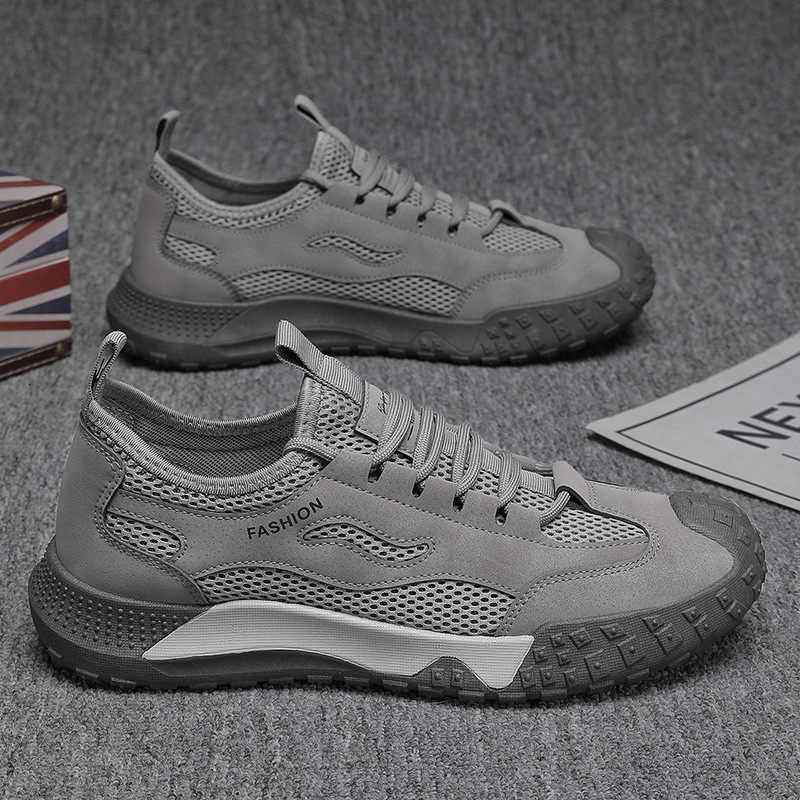 Labor Protection Men S Summer Breathable Perforated Mesh Sports Shoes Casual Shoes Anti Slip And Wear Resistant Casual Outdoor Work Board Shoes Ddmysa