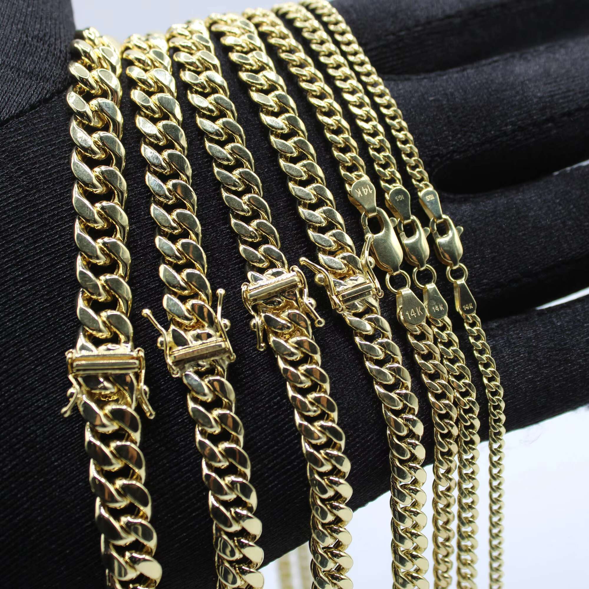 Duyizhao Luxury Stainless Steel High Quality 14mm14k Gold Plated Miami Cuban Link Chain Necklace Jewelry for Men