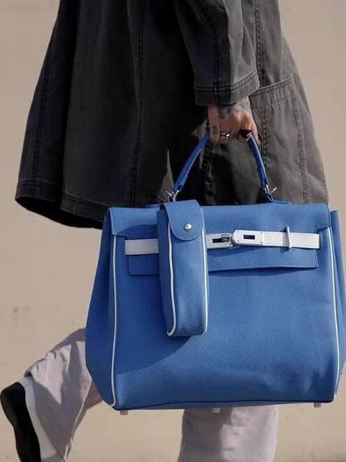Summer New Men s and Women Handheld Big Fitness Business Travel Large Capacity Bag Single Shoulder Crossover Kelly