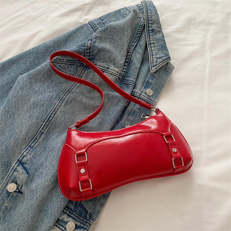 Hot Girl Motorcycle Style Versatile Shoulder 2025 Spring/summer New Collection For Women New Luxury Bag Free Delivery Designer Bag Trendy High End Ele