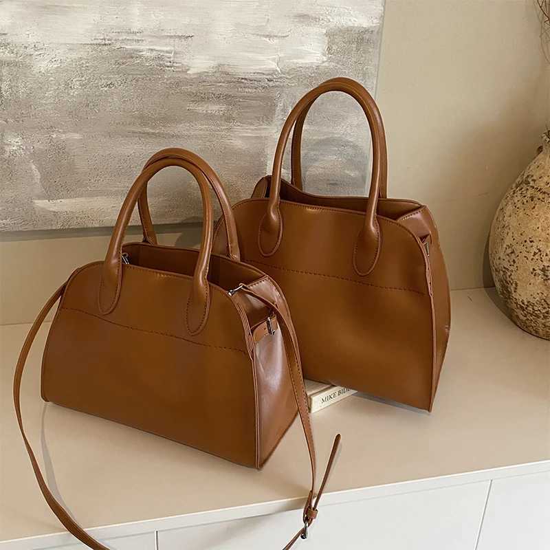 Brand high-end large-capacity tote bag wens casual versatile handbag reliable roy shoder bag brown leather bag Z250514