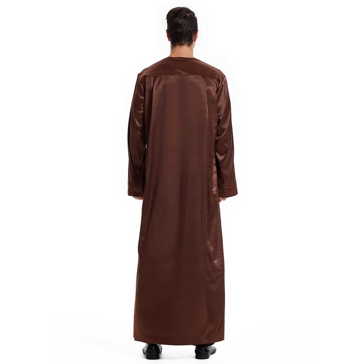 Eid Muslim Men Jubba Thobe Mens Long Dress Islamic Eid 2025 Ramadan Long Robe Saudi Musulman Abaya Caftan Dubai Arab Dresses X250514