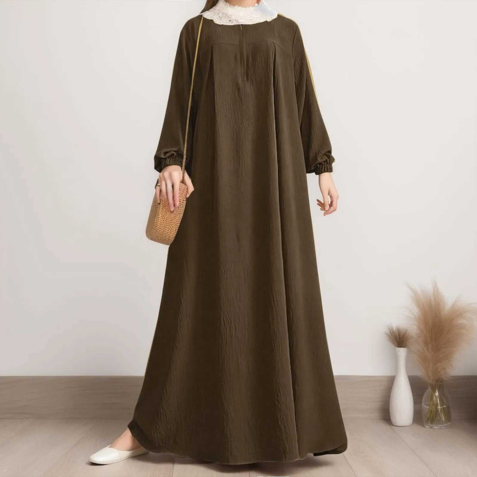 2025 Fashion Muslim Dress Women Tukey Abaya Robe Long Slve Maxi Sundress Vestido Dubai Kaftan Islamic Clothing Oversize X250514