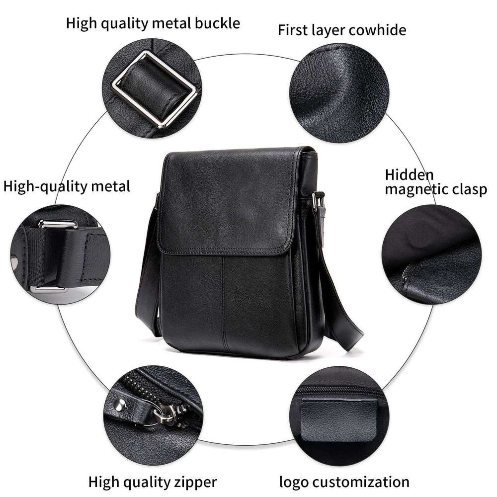 WESTAL Designer Satchel Men's Shoulder Bags Handbag Men Leather Man Messenger Bag