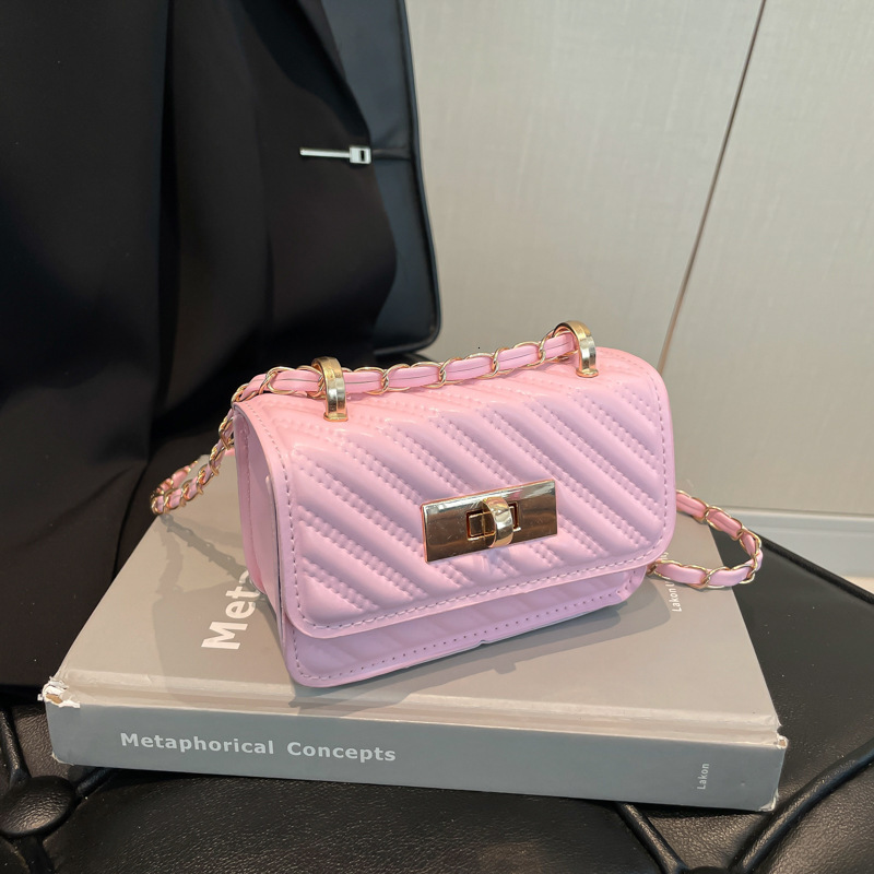 Ling Grid Chain For Women's Spring Summer 2025 New Free Delivery Designer Bag New Style Fashionable Luxury Bag Highend Ins Crossbody Versatile Mi
