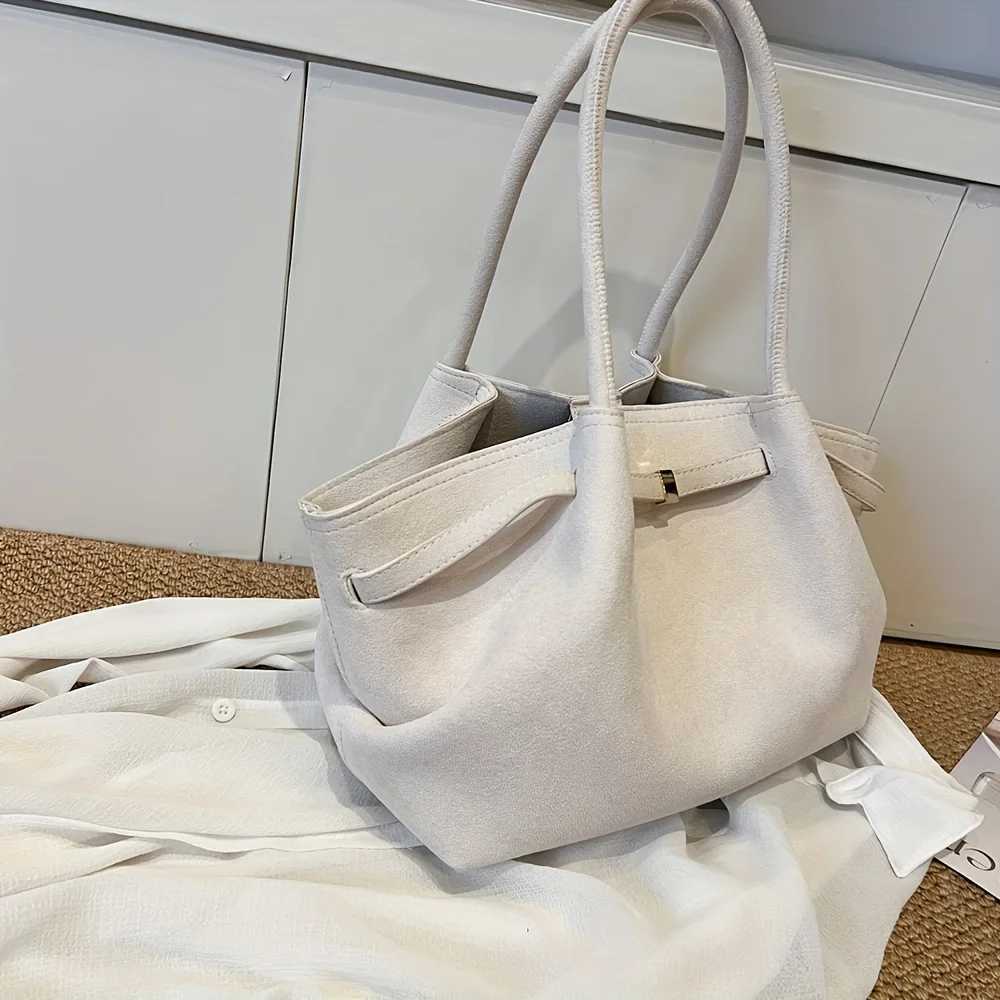 Autumn and Winter Deerskin Veet Underarm Bag Wens New Large Capacity Vintage Tote Bag Fi All-Mahing Five Cmuter Z250514