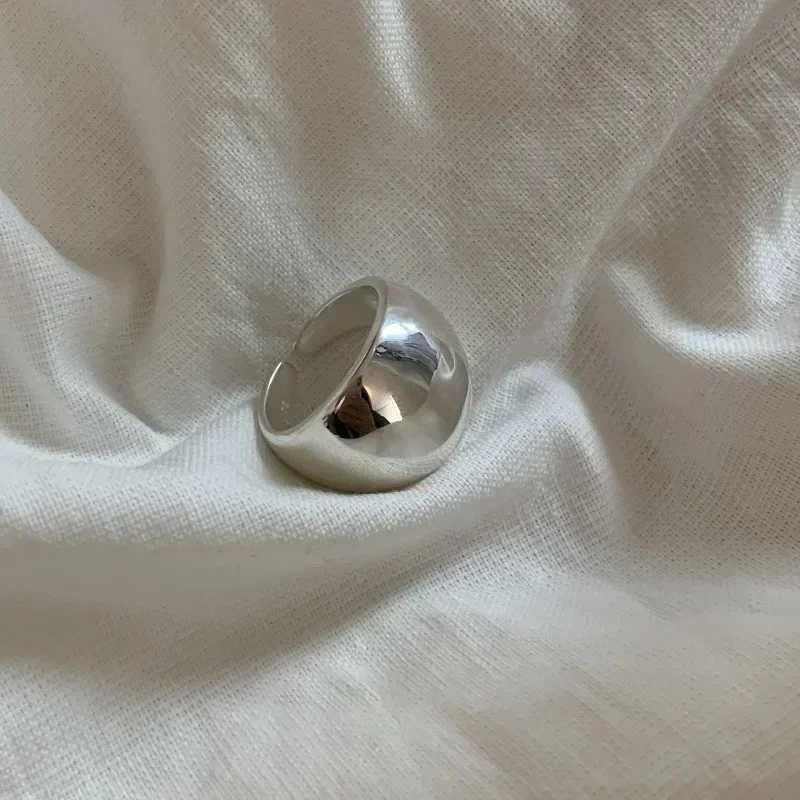925 Sterling Silver Smooth Ring for Women Gift Personality Punk Creative Adjustable Minimalism Jewelry DropshippingXJ250514