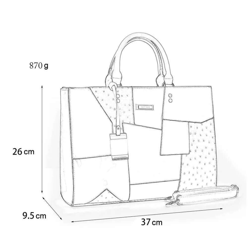 Large Ladies Handbags Single-Shoulder Crossbody Handheld Triple-Use Satchel Portable Leisure Bag