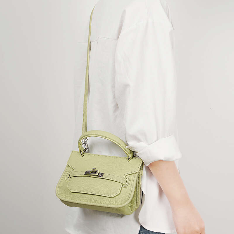 2025 New Mini Small Box Bag With Layered Cowhide Under The Armpit Single Shoulder Crossbody And Genuine Leather For Women