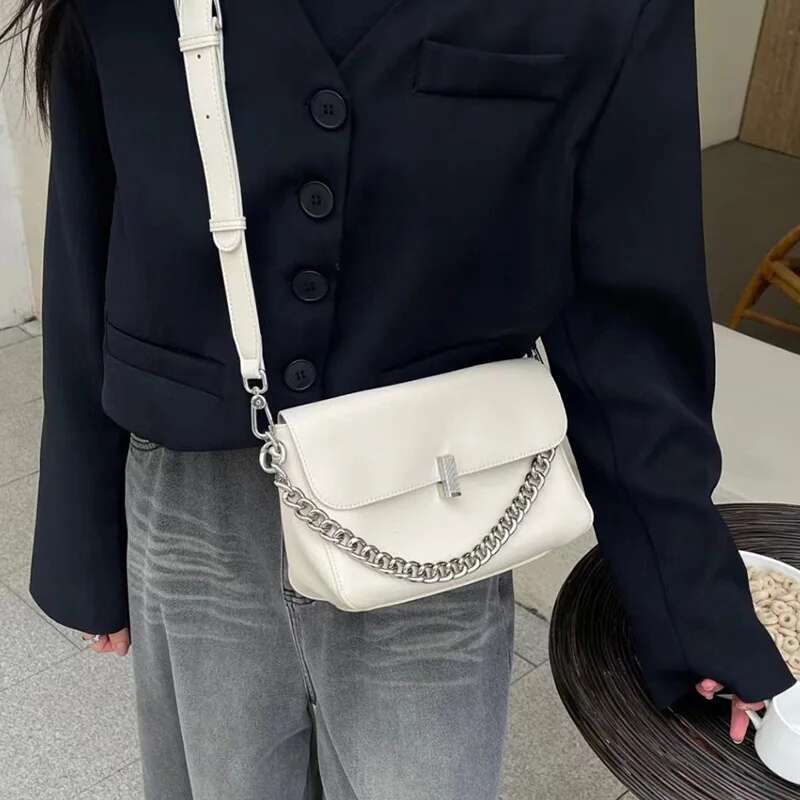2025 New Genuine Leather Women's Handbag Fashion Shoulder Tote Crossbody Bag Stylish Versatile Designer Chain Purse For Women