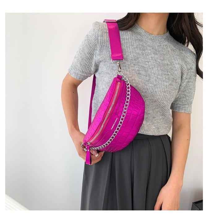 Luxury Chain Waist Bag Fanny pack Fashion Leather Lady Waist pack Handbag Designer Woman Crossbody Chest Bag New Female Belt Bag
