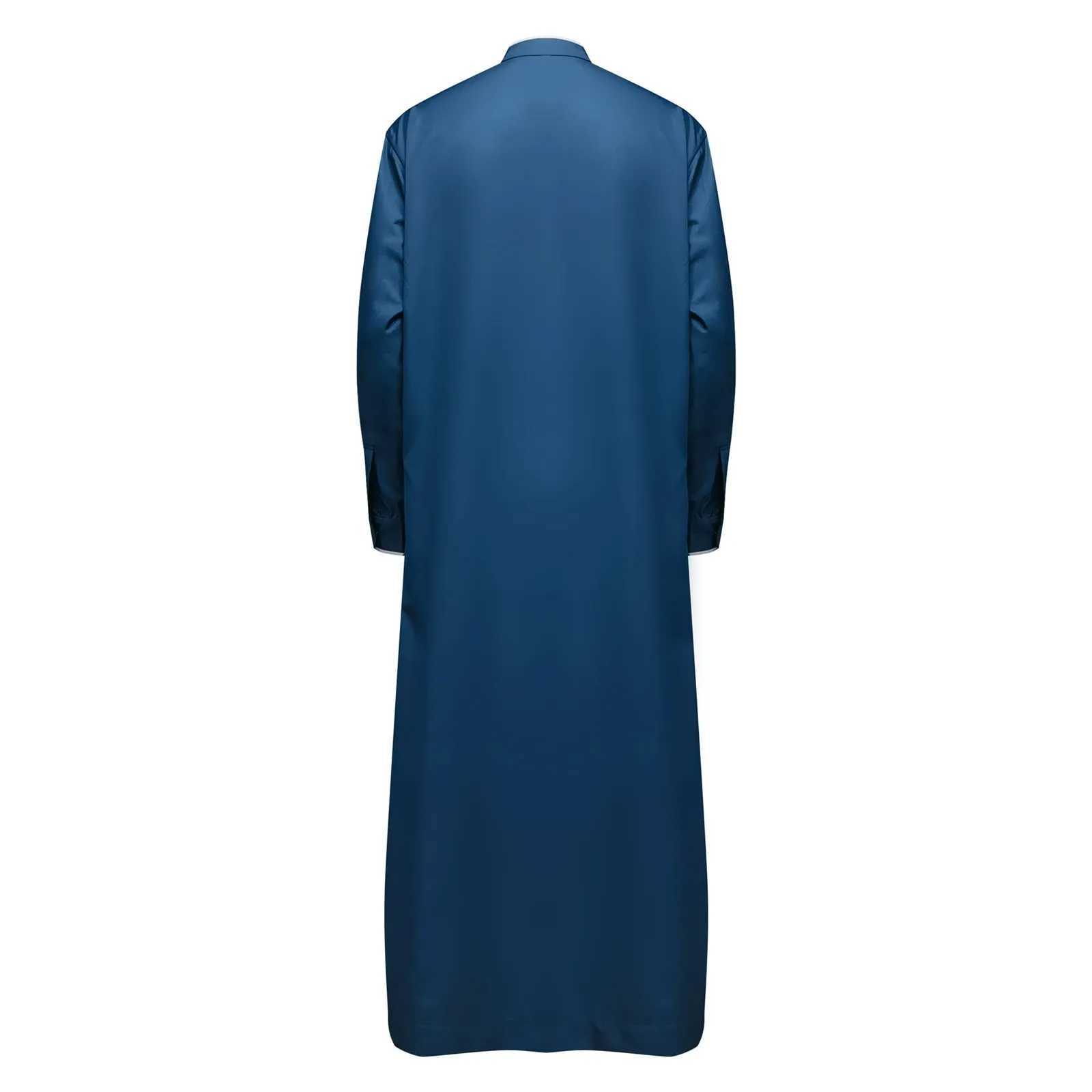 2025 Qamis Man Islam Thobe Kameez Dubai Muslim ManS Clothing Abaya Ramadan Moroccan Kaftan Muslim Outfit Arabic Cotton Jubba Thobe X2505141