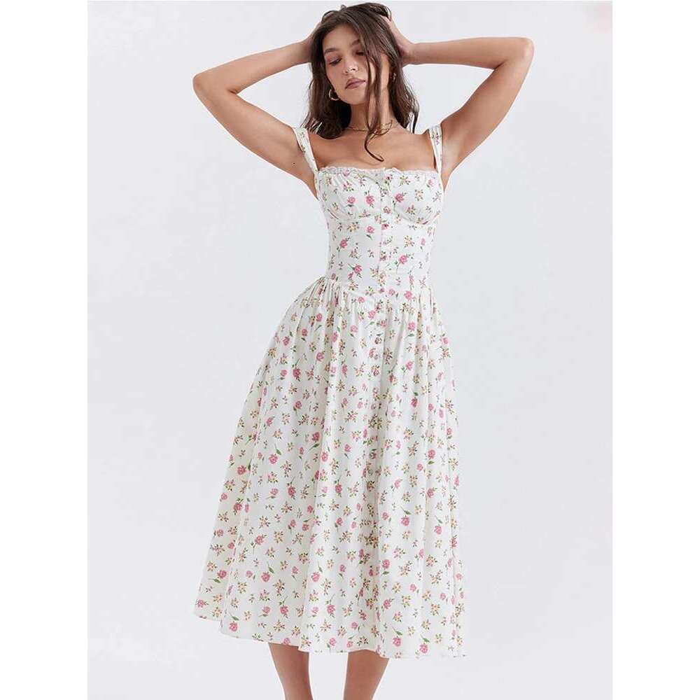 Mingmingxi Summer Black Spaghetti Strap Holiday Party Dresses Elegant Midi Button Lace Up Casual Women New In Dress
