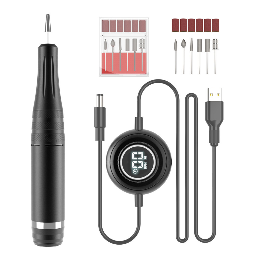 Nail Art Equipment 45000RPM Nail Drill Manicure Machine Rechargeable Electric Nail Sander With Pause Mode Nails Lathe Gel Cutting Remove Tool 231207