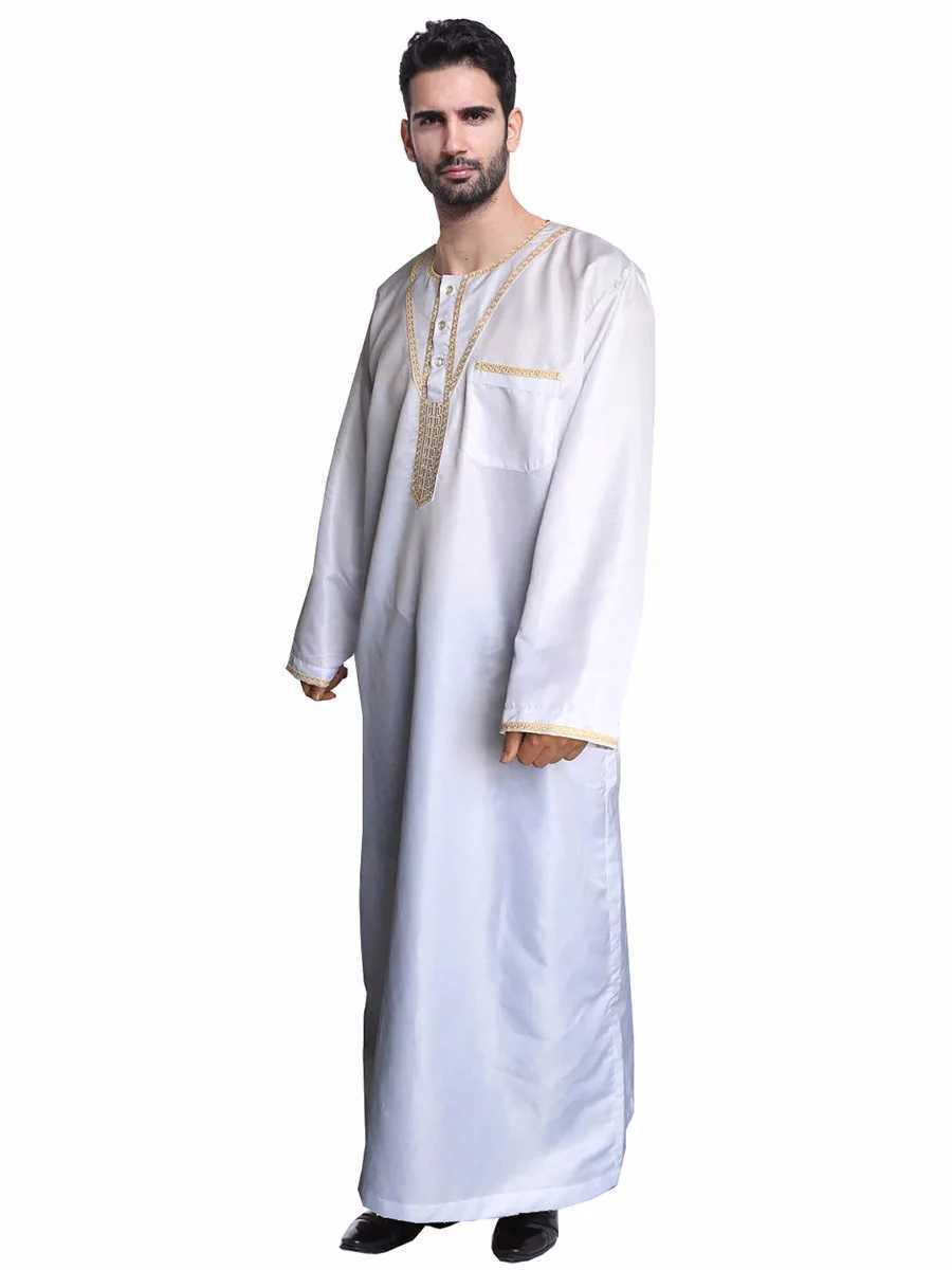 Islamic Man Clothing Turkey Long Sleeve Dress Dubai Abaya Turkey Middle East Arab Mens Casual Robe Ramadan Muslim Jubba Thobe X250514