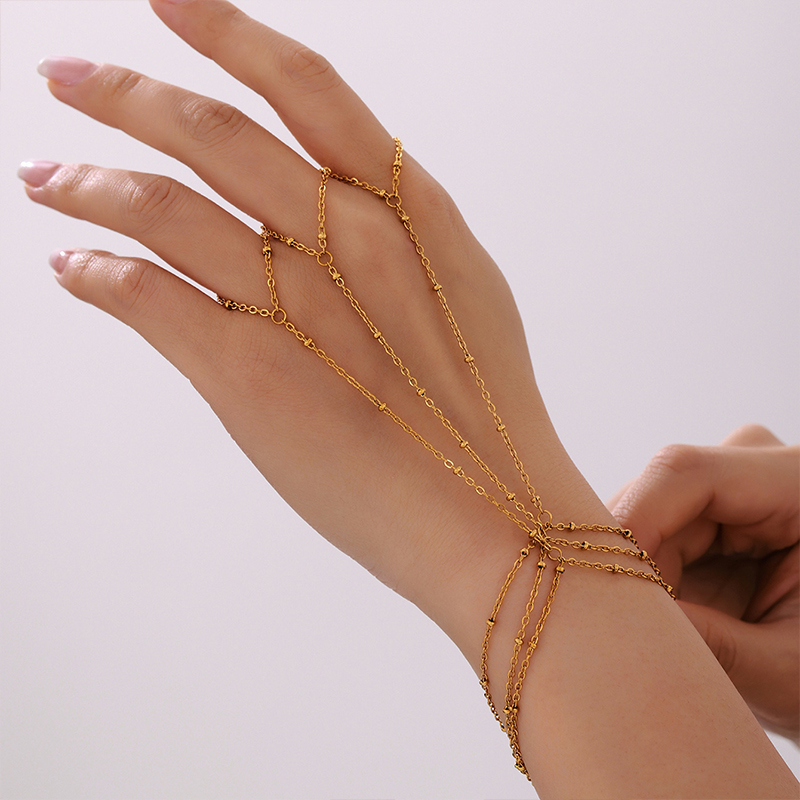 Minimalist Polished Surface Style Stainless Steel Link Bracelet for Men & Women