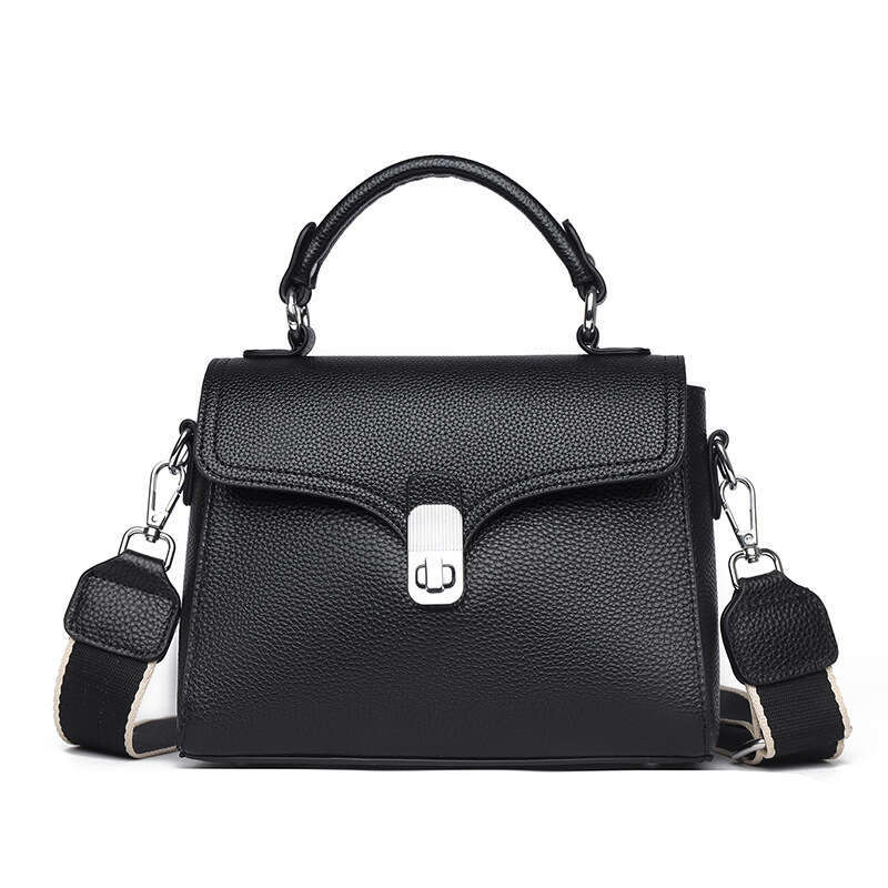 Tote Bag Top Layer Cowhide Fashionable Handbag Versatile Wide Strap Single Shoulder Tote Bag Light Luxury Texture Large Capacity Crossbody Bag KQ