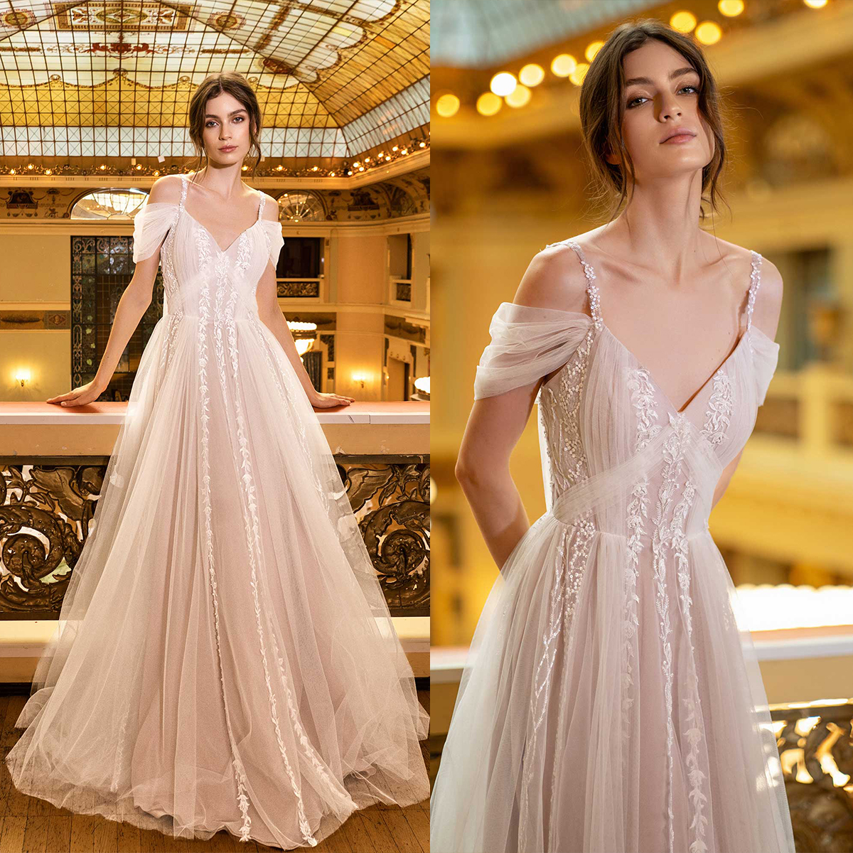 Exquisite A Line Wedding Dresses Spaghetti Straps Appliques Lace Bridal Gowns Custom Made Backless Sweep Train Robe