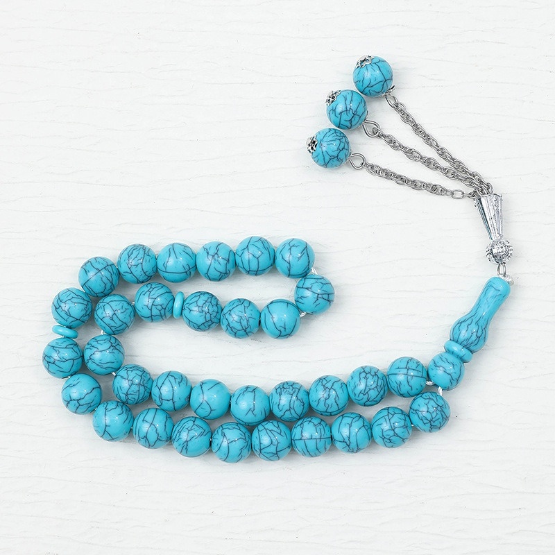 33 classic acrylic Muslim praise Buddhist beads, men's car hanging bracelets, trendy handheld prayer beads