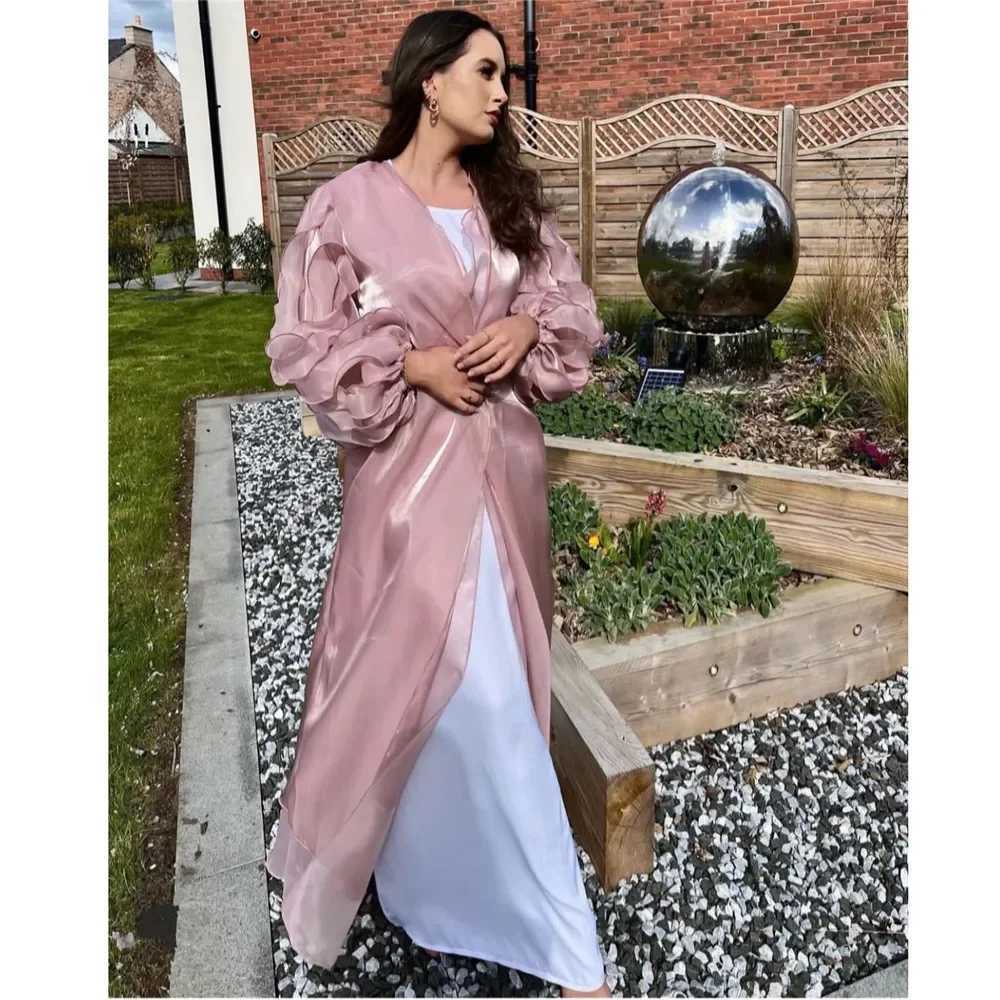 Eid Ramadan Shiny Satin Open Abaya Dubai Turkey Kaftan Women Muslim Dress Kimono Cardigan Islam Robe Party Gown Jalabiya Ka X250514
