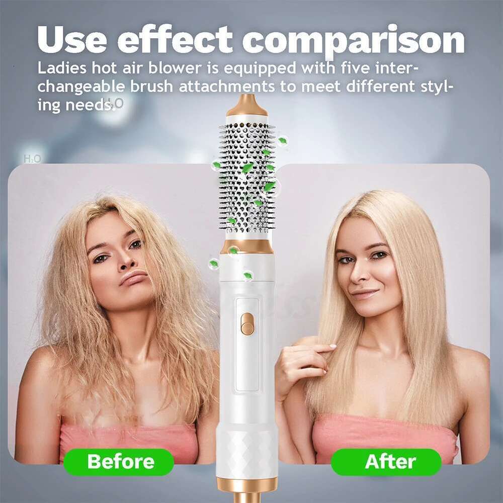5 in 1 Hair Multifunction Blow Dryer Brush Set Rotating Curling Wand Ergonomic Anti-explosion for Home Barbershop