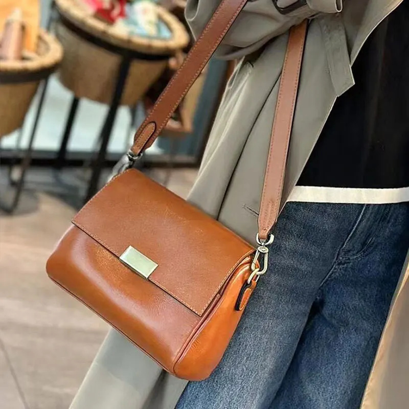 y Womens Bag Genuine Leather Women Shoulder Soft Cowhide Crossbody Messenger Bags Fashion Female Handbags 250514