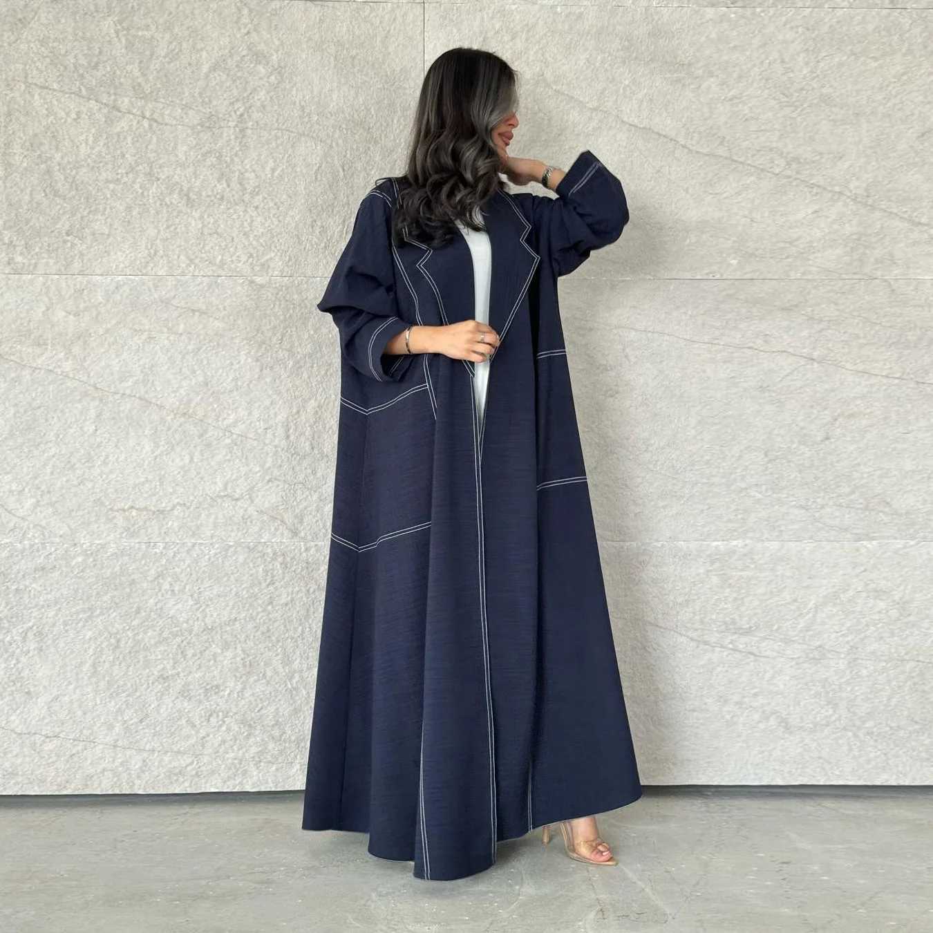 Eid Open Kimono Abaya Dubai 2025 Denim Muslim Modest Dress for Women Kaftan Islam Robe Femme Musulmane Jalabiya Ka Djellaba X250514