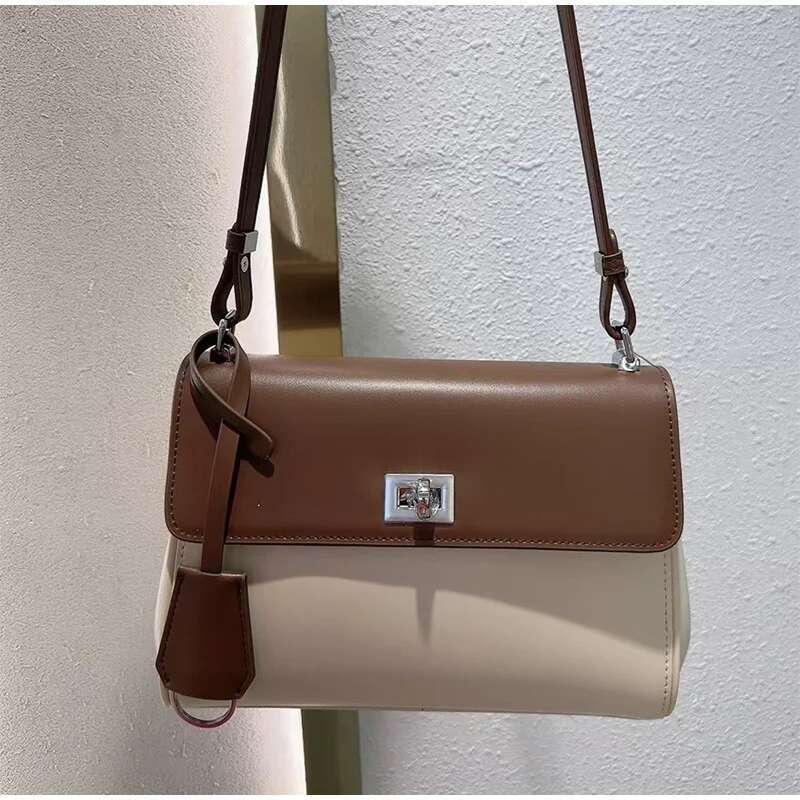 Genuine Leather Square Women Brand Design Shoulder Party Commuter Messenger Solid Simple Korean High-end Bag