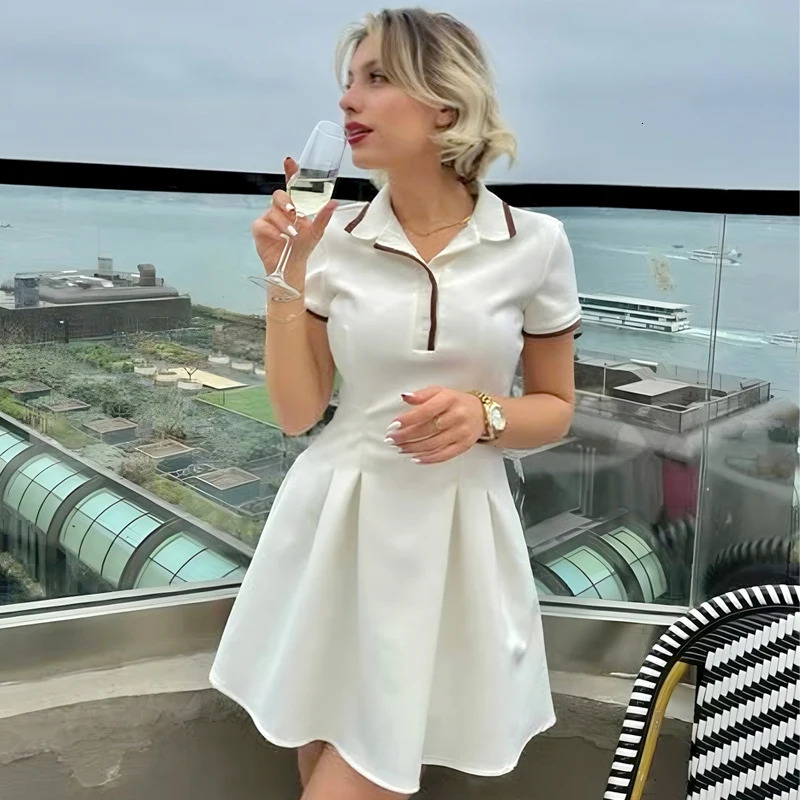 TRAF Womens Y2k Party Dresses Spring Summer Short Sleeve Mini Fashion Casual Elegant Vestidos 250514