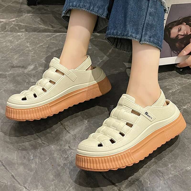Summer Women Platform Rome Sandals Comfortable Street Clogs Outdoor Flats Shoes Soft Beach Slippers Indoor Slides 36-41