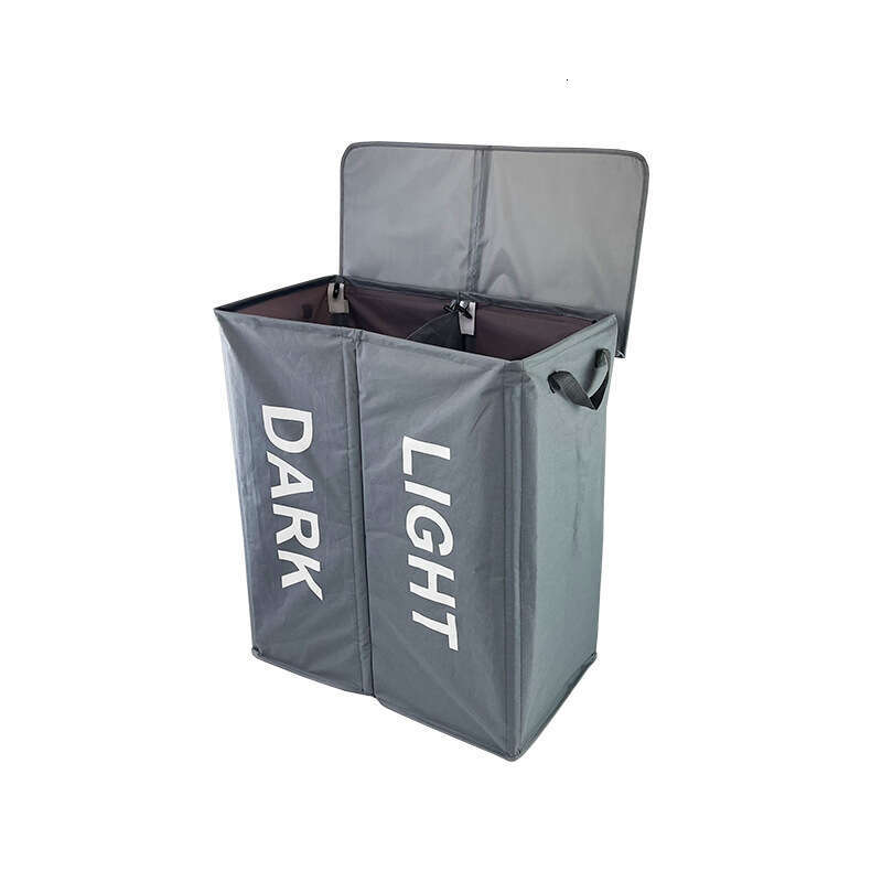 Oxford cloth double grid fabric dirty large capacity home clothes changing and organizing basket, foldable laundry basket