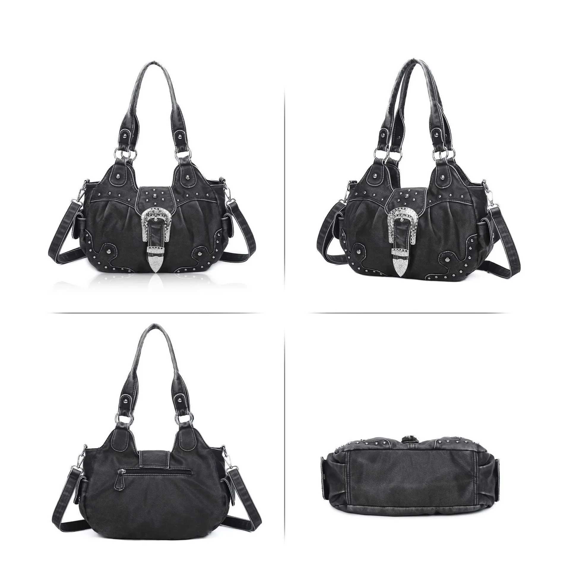 Wen Handbag in Leopard Top-handle Shoder Bag PU Dumpling Pack Mti-pockets Shoder Bags Phe Mey Pack Z250514
