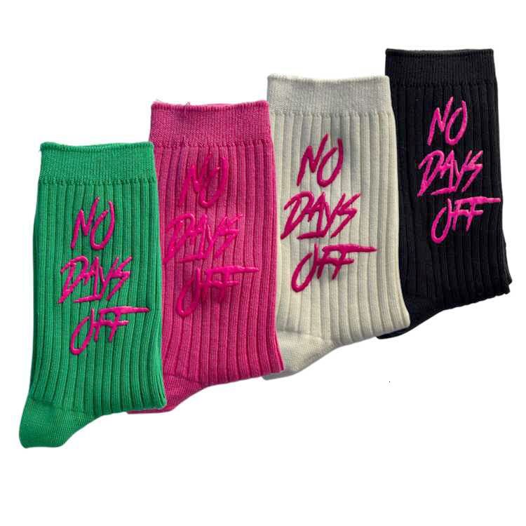 Designer Socks Printed Letters Men And Women S Mid Tube Cotton Double Needle Trendy Socks Internet Famous Minimalist Sports Street Skateboarding Socks