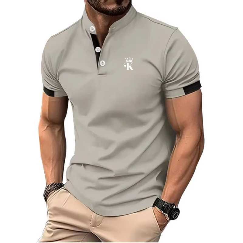 Mens Button Up Polos Polo Shirt Casual Sports Lapel Short Slve Fashion Basic Button Summer Regular Fit Button Up Polos X250514