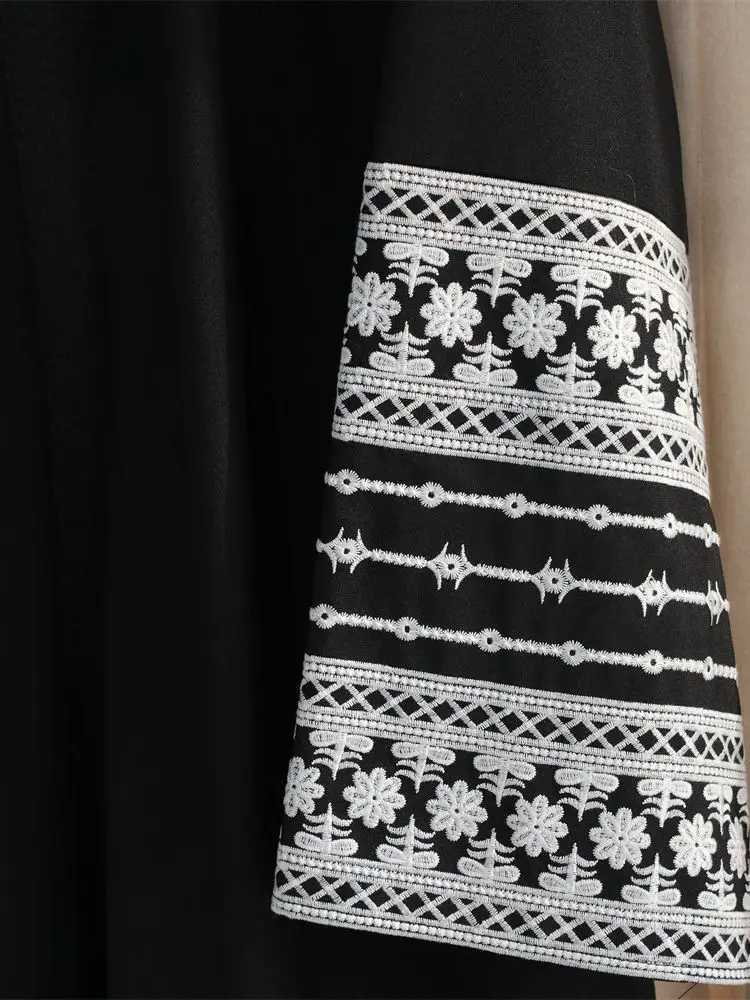 Ramadan Eid Black Open Kimono Abaya Damen Dubai Islam Muslim Kaftan Dress Prayer Clothes Women Ka Robe Femme Musulmane X250514