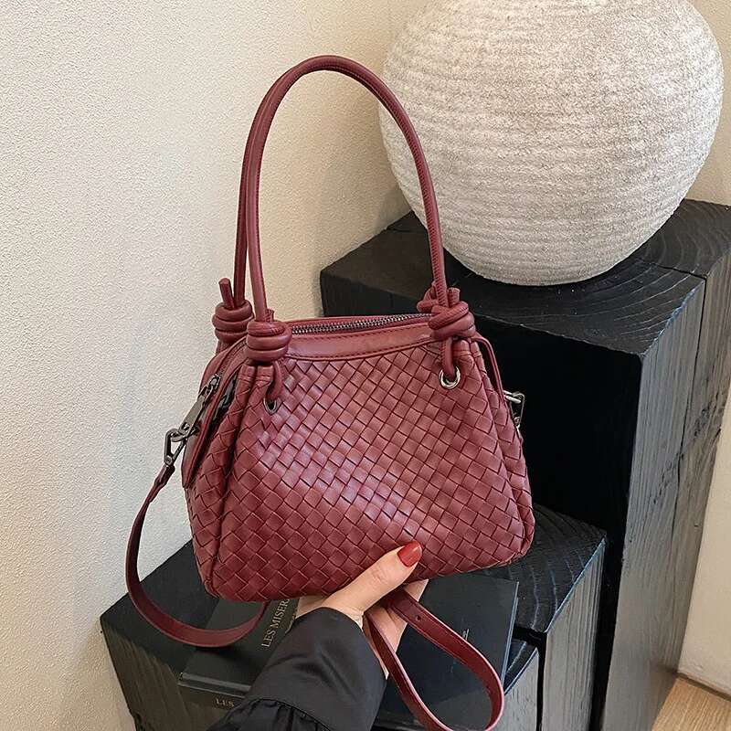 2025 New Hand-Woven Bucket For Women, Large-Capacity Hand-Held Shoulder Crossbody Bag