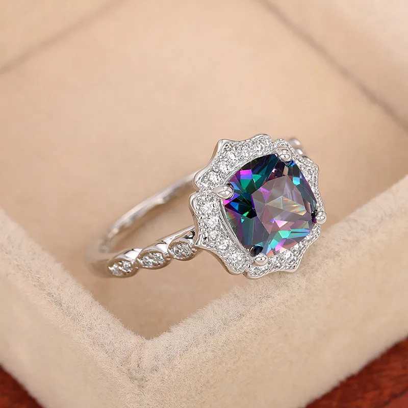 925 Sterling Silver Luxury Flower Ring Delicate Clear Rose Ring Pave Setting CZ for Women Fine Jewelry GiftXJ250514