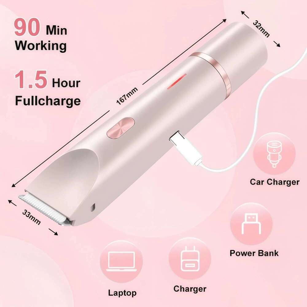 2-In-1 Women's Dual-Head Electric Hair Removal And Shaver USB Rechargeable Suitable For Full Body Ideal Valentine's Day Gift