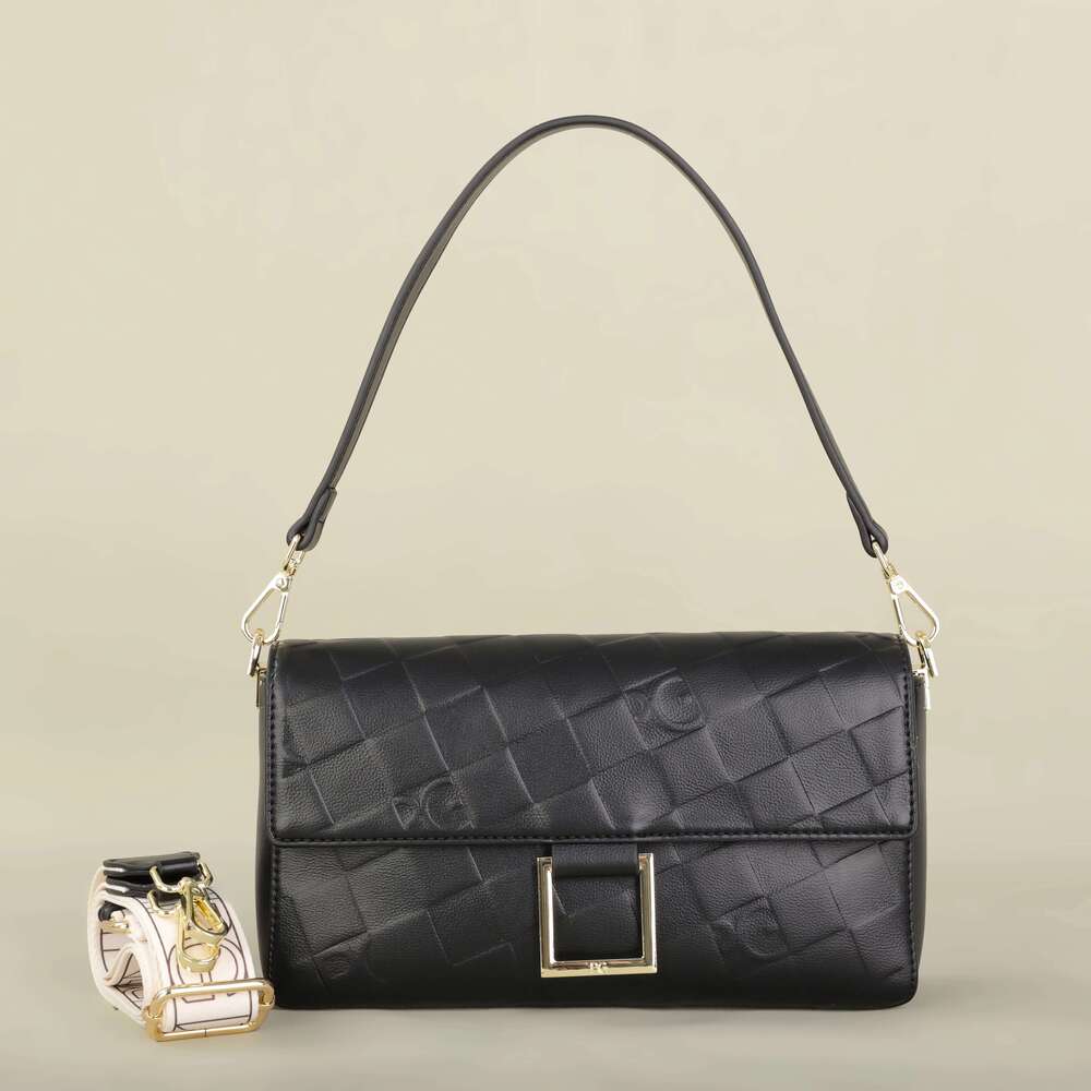 PG Exquisite Brand Fashion Handbag Classic Solid Design Shoulder Dark Letter Emed Ladies Party Bag